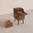 Narrow Solid Wood Nightstand with 2 Drawers-285118322-283522430