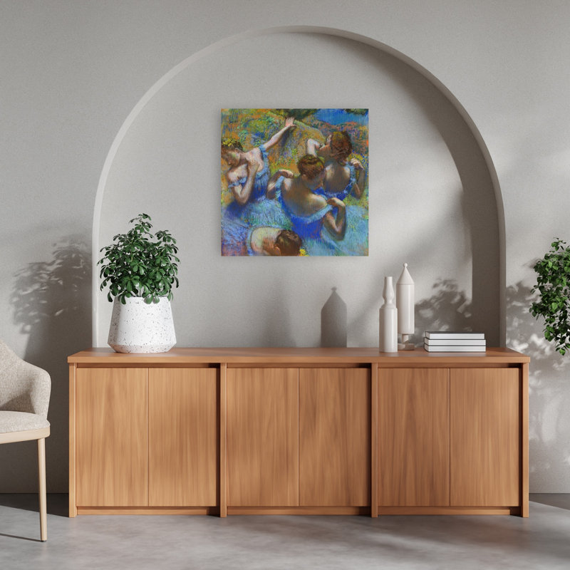 Danseuses bleues, vers 1899, estampe d'art mural abstrait contemporain impressionniste, H 24 po x l 24 po