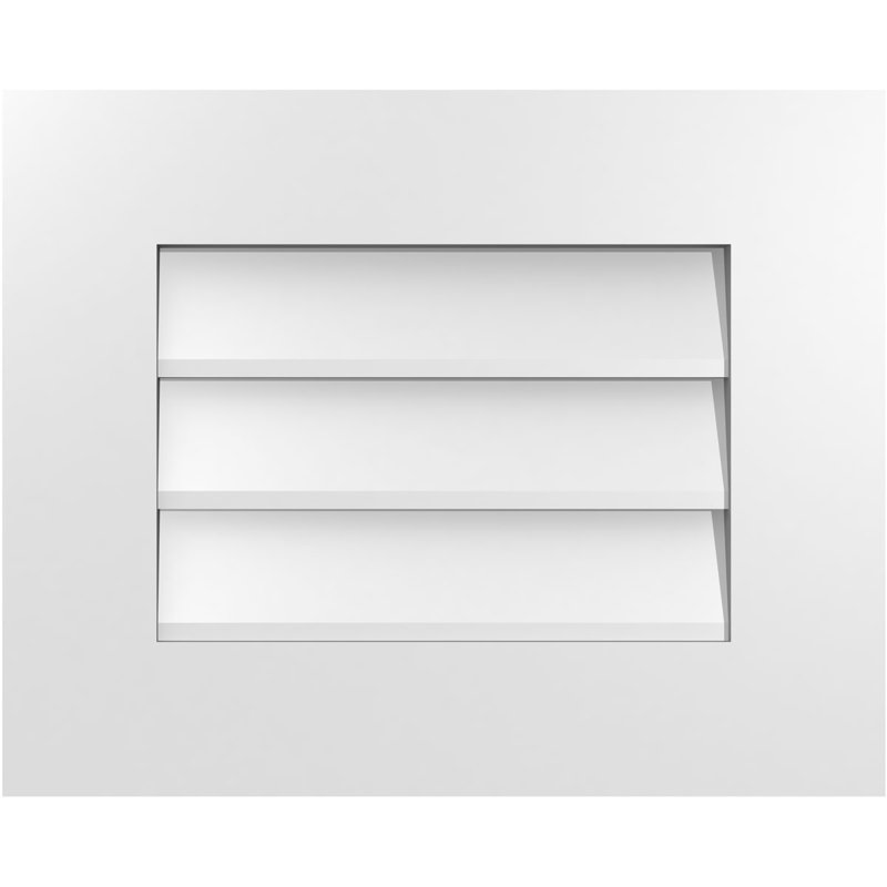 Vent à pignon rectangulaire en uréthane non-fonctionnel, H 16 po x l 20 po x P 1 po