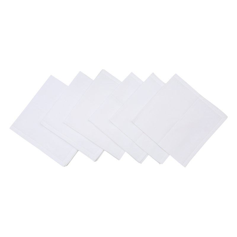 Serviette de table en coton 19 po Germantown, Blanc