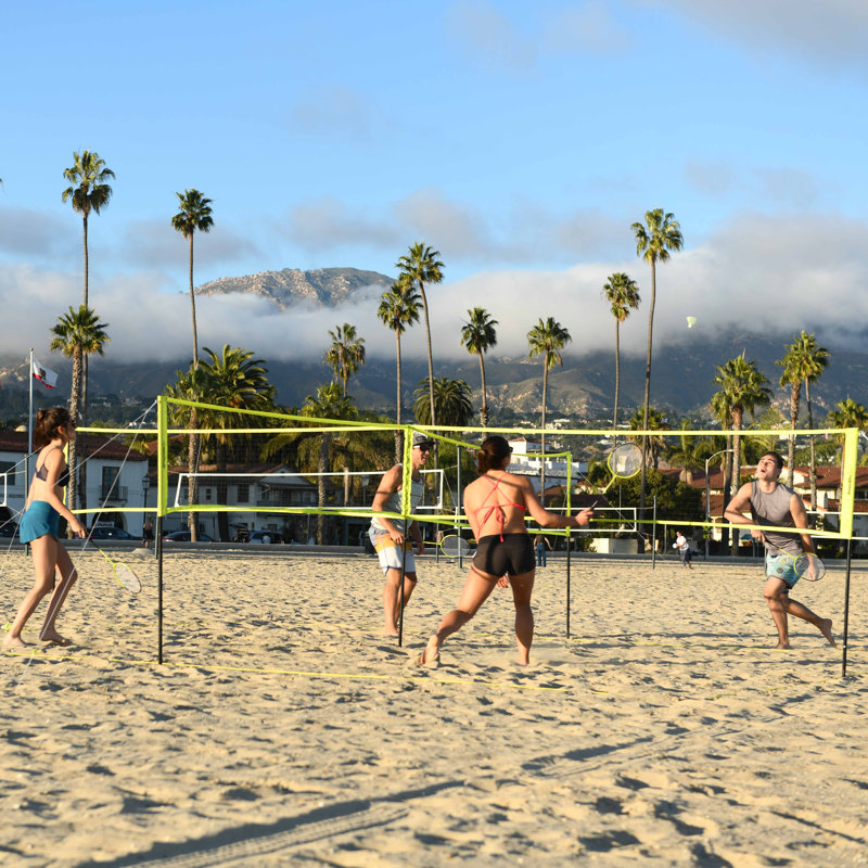 Ensemble de 4 carrés de volleyball et de badminton
