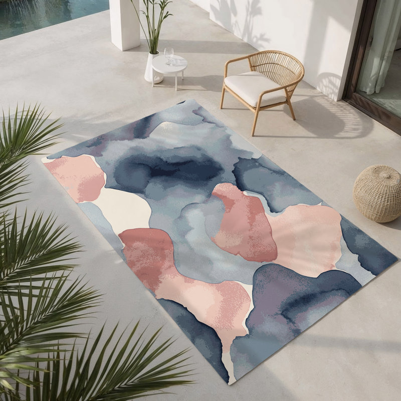 Tapis intérieur et extérieur Serene Flow, Rectangle 5 pi x 7 pi