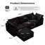 Canapé modulaire surdimensionné à 4 places en L 108,2 po avec repose-pieds modulaire 4 places avec repose-pieds    -158350208-157660376