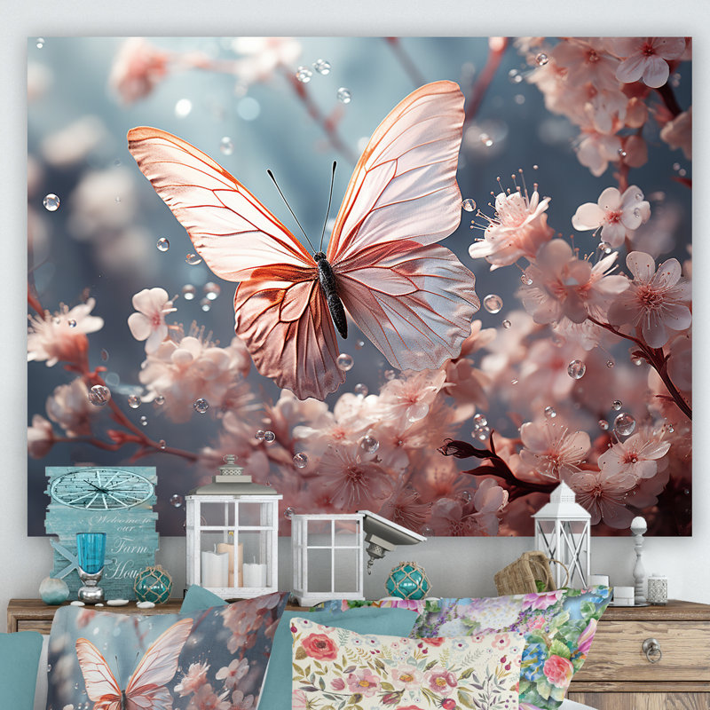 Une palette pastel crée un vol fantaisiste II sur toile, H 12 po x l 20 po, Toile tendue
