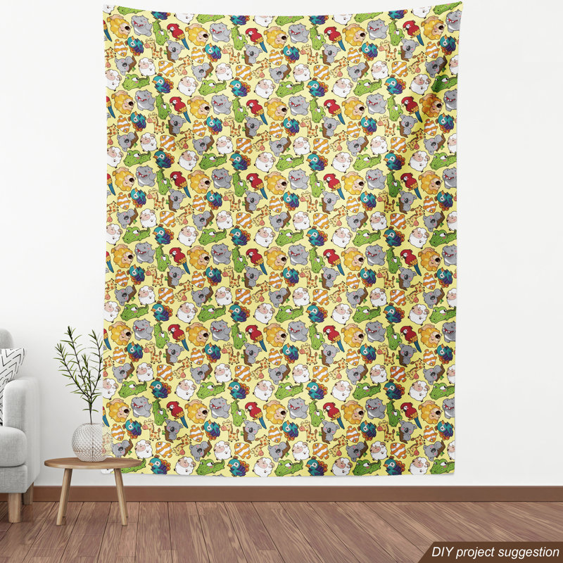 Tissu de dessin animé Ambesonne, l 58 po x L 108 po