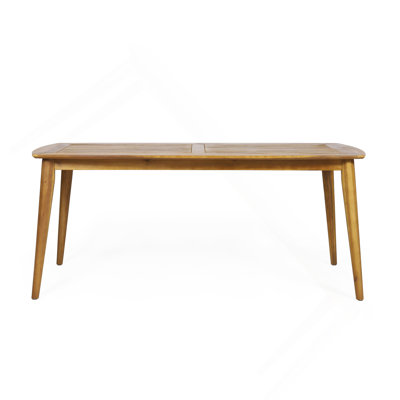 Outdoor Dining Table With Acacia Wood Frame, Teak