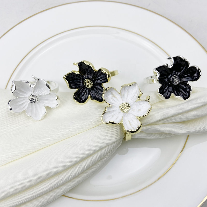 Napkin Ring, Silver/Black