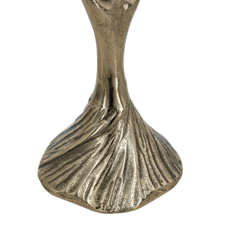 2-Piece Gold Abstract Lady Pillar Candle Holder Set 9.5" & 11.5" – Farmhouse Centerpiece