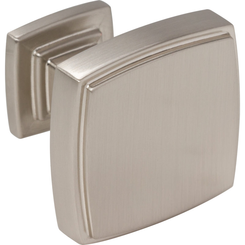 Poignée carrée de 1,25 po de longueur, Nickel satiné