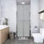 Tomlinson 1900mm H Folding / Bi-Fold Framed Shower Door with Frosted Glass-1931793448