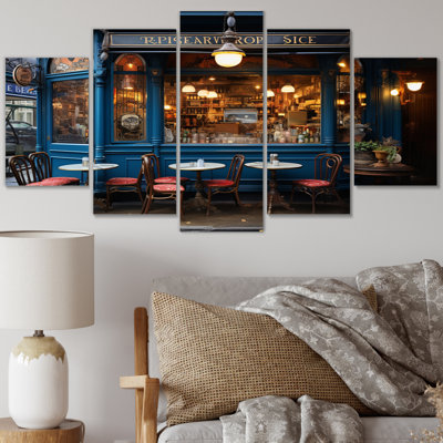 " France Parisian Cafe Blues " 5 - Pieces