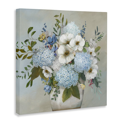 Wild Hydrangea & Magnolias Canvas Wall Art, design by Nan