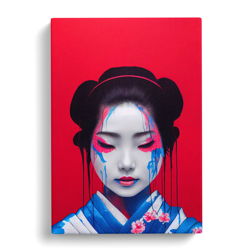 Geisha Splash No.2 - Wrapped Canvas, 76cm H x 50cm W x 3cm D