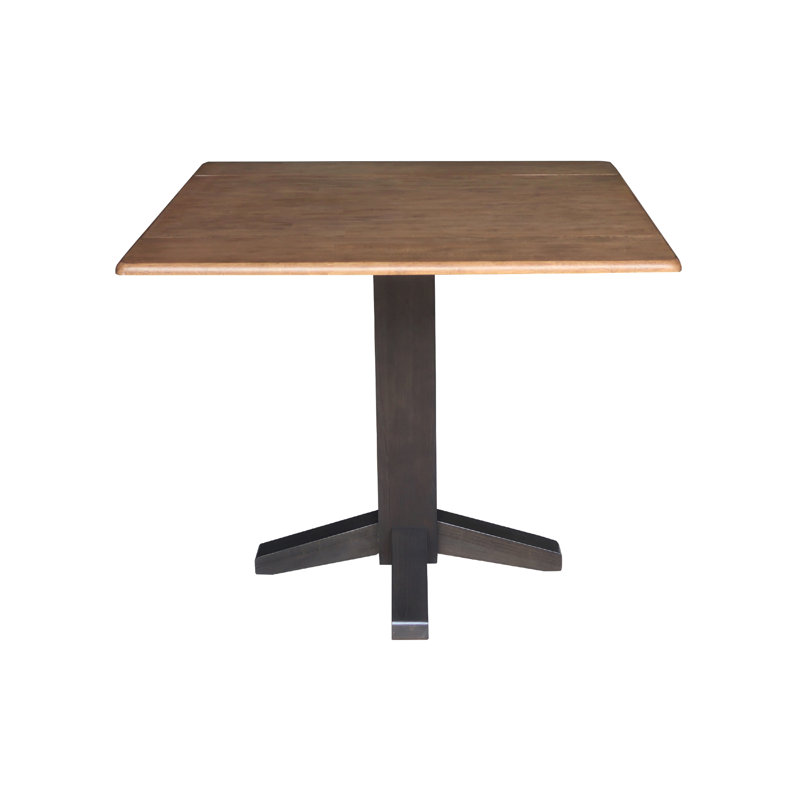 Table de salle à manger Lesha, Hickory / charbon délavé