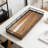 Wood Vanity Tray With Iron Mesh Edges, Bathroom Countertop Organizer For Dresser, Kitchen, Coffee Bar, And Home Decor-1871336020-1871336030