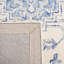 Tapis oriental en laine / coton touffeté à la main Metro en ivoire / bleu-323943625