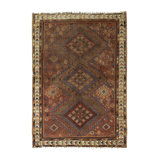 Hand-Knotted High-Quality Brown, Beige, and Blue Area Rug