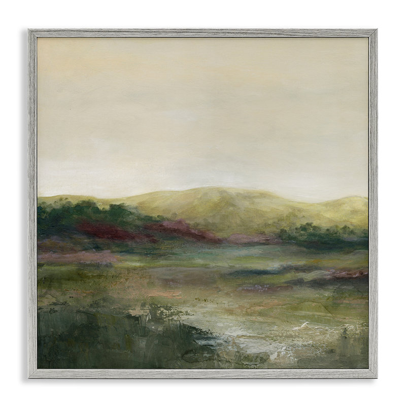 Dusky Hills Landscape, estampe numérique, design par Carol Robinson, H 24 po x l 24 po, Estampe numérique Farmhouse