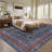 Area Rugs Vintage Floral Area Rug Washable, Low Pile, Non-Slip, mark Resistant Carpet for Living Room, Bedroom, Dining Room, Home Office-1762976356-1762976354