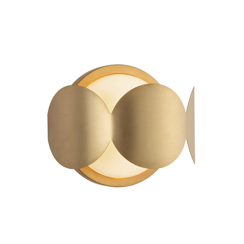 Ciel 1 - Light Flush Mounted Sconce, Gold, White/Brushed Gold