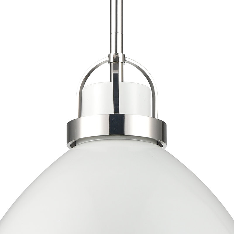 Luminaire suspendu 1 lumière Somerville, Blanc, Blanc