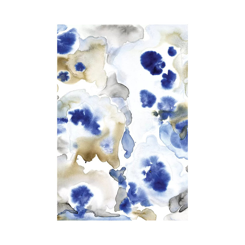 Blue Pansies II by Tim OToole - Gallery-Wrapped Canvas Giclée on Canvas, No Frame, 20.32 cm H x 30.48 cm W