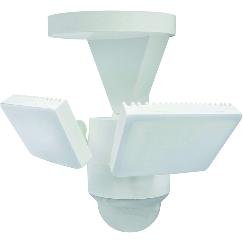 White Dual Head LED Outdoor Security Flood Light