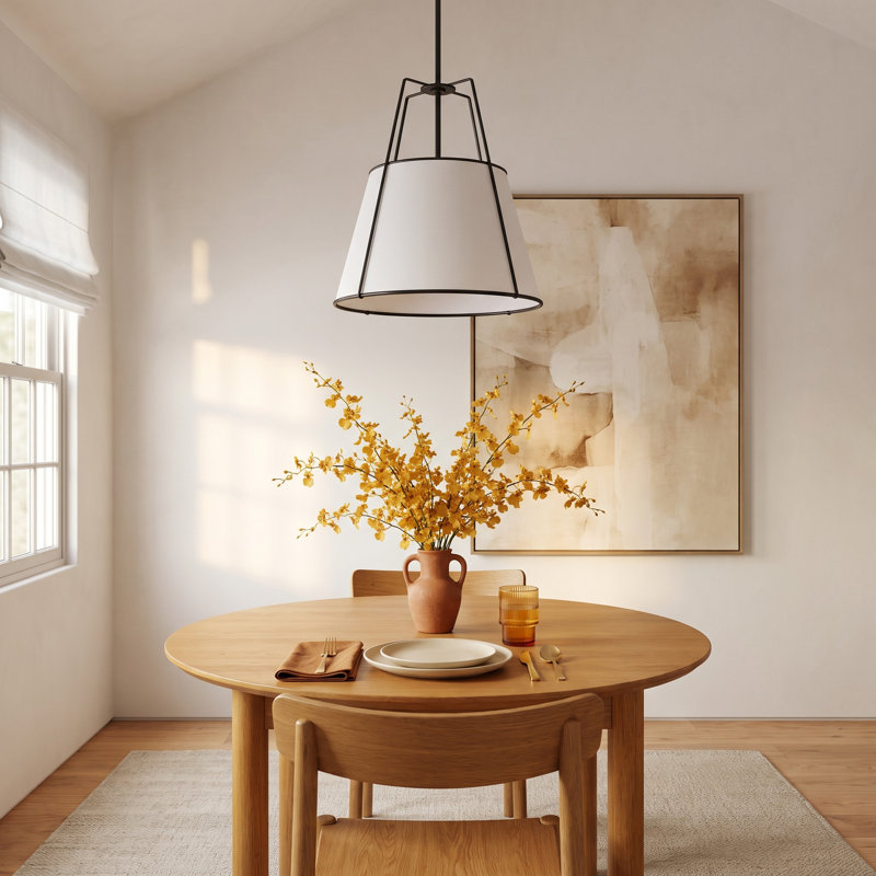 Rosalyn 1 - Light Single Empire Pendant, Walnut, Black