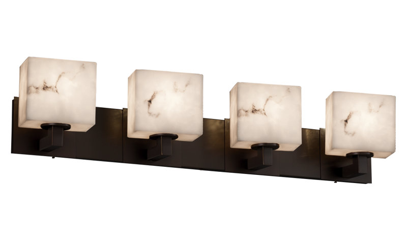 Éclairage pour meuble-lavabo 4 lumières lumenaria, Bronze foncé