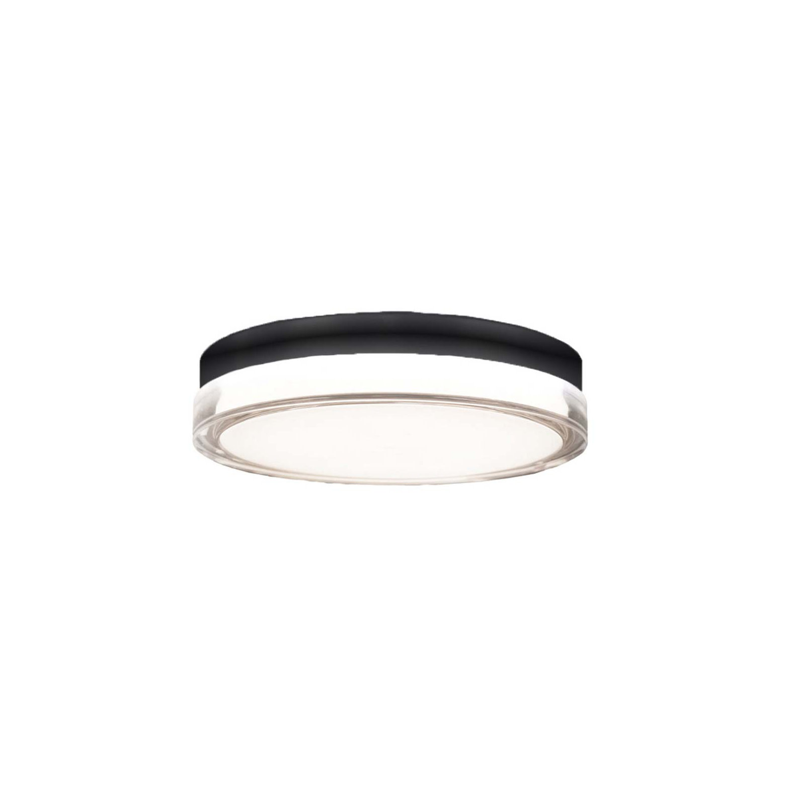 Pi LED Dimmable Round Flush Mount, 3000K, 2.5" H x 12" W x 12" D, Matte Black
