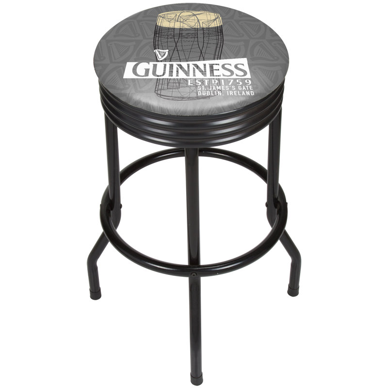 Tabouret de bar pivotant 29 po Guinness, Noir