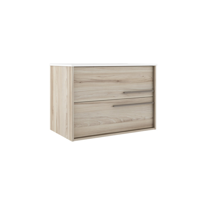 Ensemble de meuble-lavabo mural simple 40 po, Aliso, Quarzo