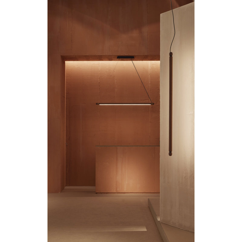 Linea 1 - Light LED Pendant, Walnut, Brass