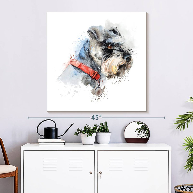 Crowle Schnauzer Splash, 33" H x 33" W