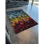 Tapis en polypropylène à motif Argyle de couleur bleu jaune et rose-344431947