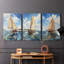 Série Sea and Shore LXVI - Ensemble de 3 toiles tendues avec châssis - Prêt à être accroché-1982971260