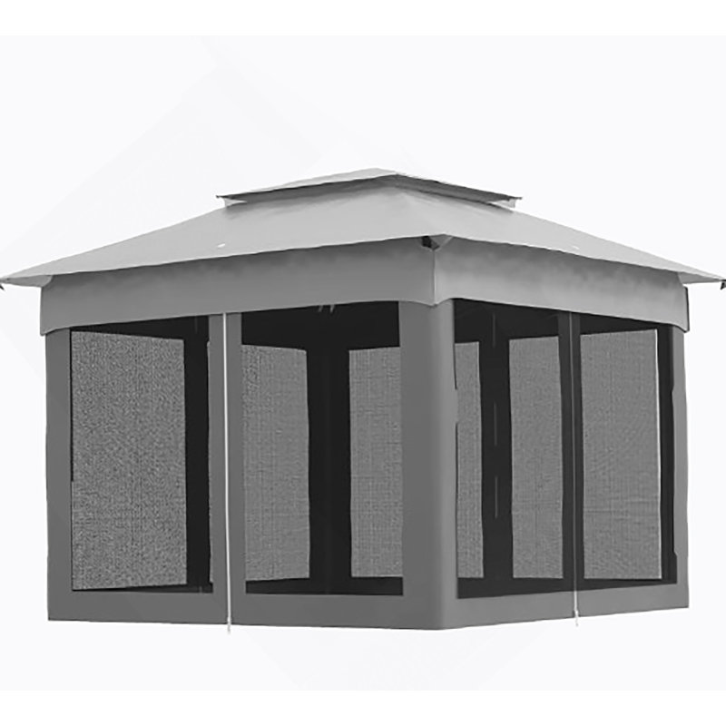 Pavillon de jardin pliable facile à installer, abri de jardin escamotable avec filet à fermeture éclair, sac de transport