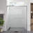 56 - 60" Width Finished Double Sliding Glass Shower Enclosure With Tempered Glass, Easy To Install And Rust In Bathroom Adjustable 1/4"  6Mm  Waterproof For