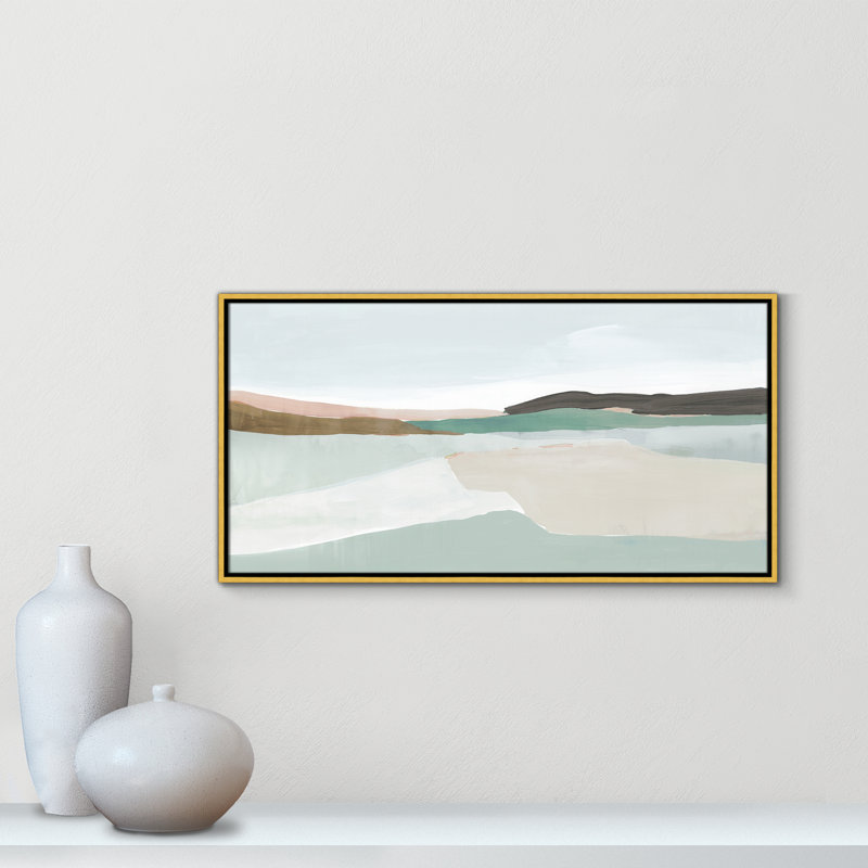 Peinture à cadre flottant Ali Sole of the Land I, H 19,5 po x l 37,5 po, Espresso