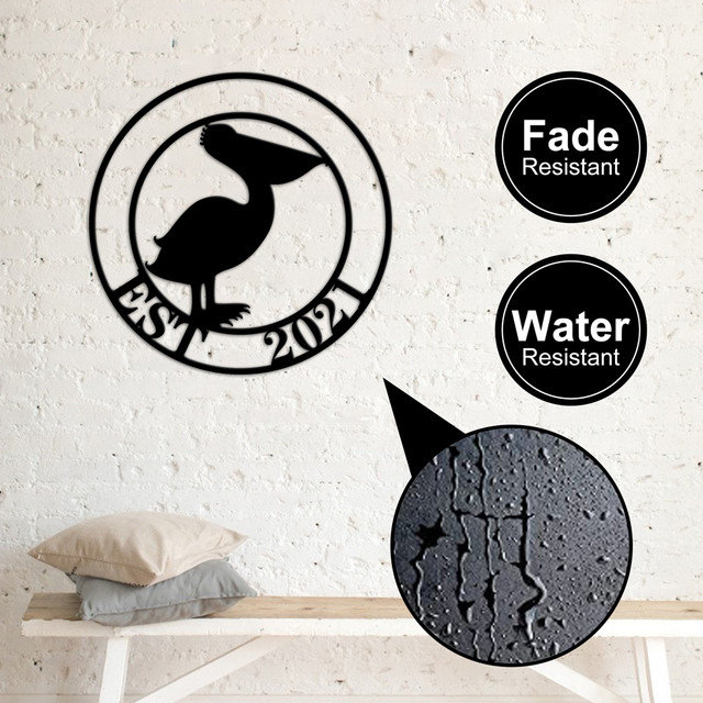 Bradey Water Resistant Steel Text & Numbers Wall Decor