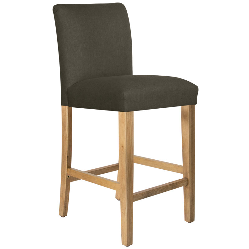 Hadrien Bar & Counter Stool, Bar Stool (31” Seat Height), Classic Slate Linen, Cream