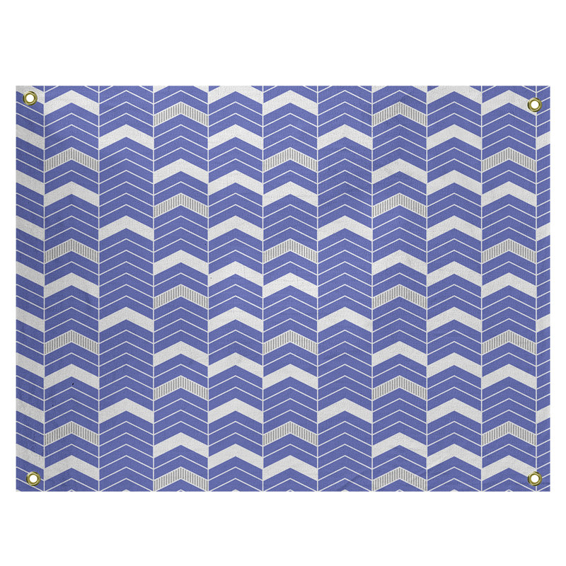 Tapisserie Stephenie, H 59 po x l 80 po, Bleu / gris / ivoire