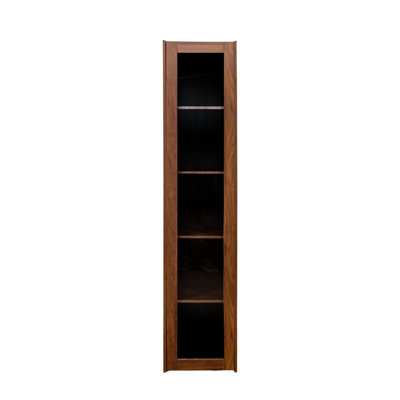 Vitrine à éclairage DEL, 5 tablettes, portes en verre, poupées, livres, chambre à coucher, bureau, vitrine de 16,06 po de largeur, 70,4 po de hauteur avec portes et lumières, idéale pour exposer des trophées dans la salle à manger, la salle de jeux