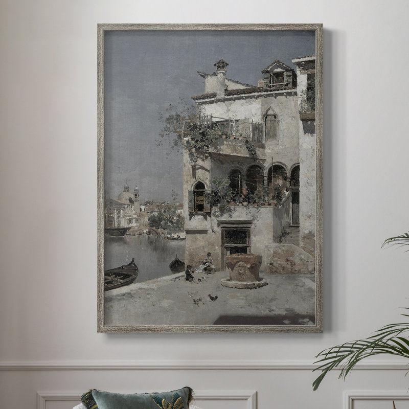 «Vintage Landscape CLVI», reproduction encadrée - bois massif