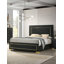 Ensemble de chambre à coucher de style contemporain avec grand lit 3 pièces et tables de chevet 2X