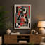 Geometric Guitar Art Deco 1 Piece Wrapped Canvas Wall Art-567462721-567462723