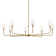 52" XL 8-Light Round Chandelier with White Linen Shade