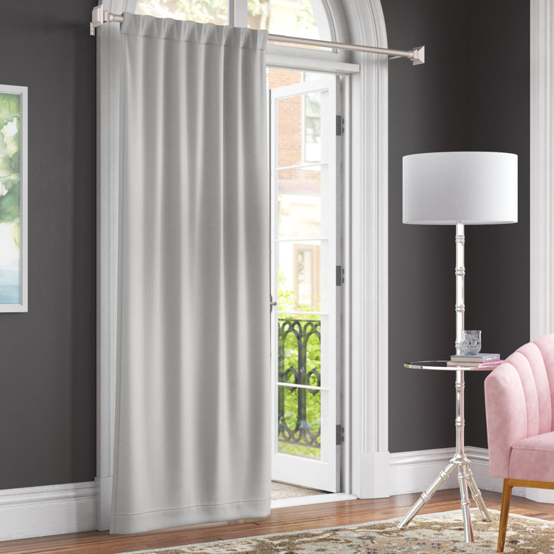 Vincenzo Blackout Curtain Single Panel, Gray, 52" W x 108" L