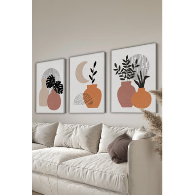 Stunning Decorative Canvas Painting Set (3 Pieces), 11.8 x 15.7 inches Each | 100% Canvas Material, Thickness: 1.2 inches | Perfect for Living Room, Bedroom, or Office Décor, Vibrant Colors & Elegant Design