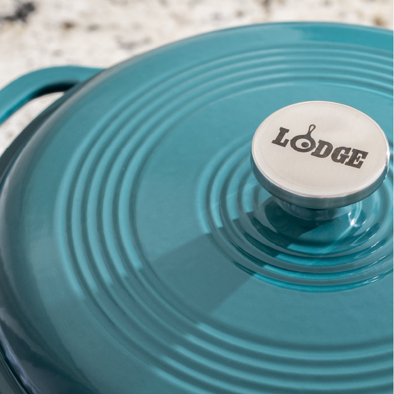 Lagoon Blue 6 Qt Enameled Cast Iron Dutch Oven
